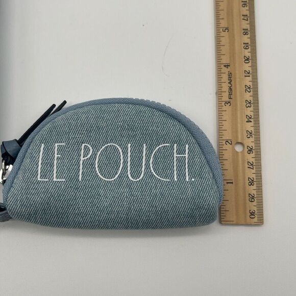 NWT RAE DUNN Crossbody Bag Blue Denim Quilted Purse With Matching Pouch New - Picture 12 of 14